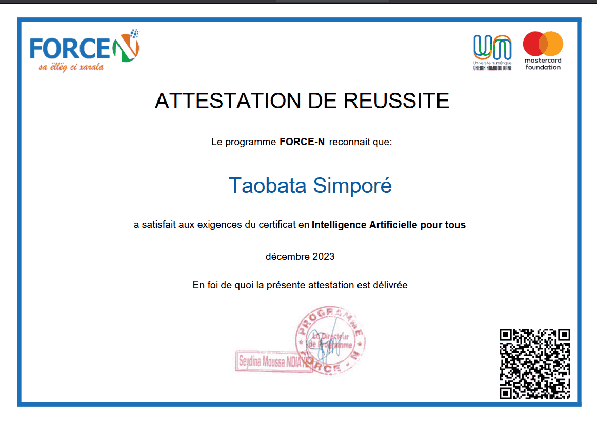 artificial intelligence certificate image